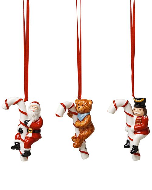 Christmas Nostalgic Candy Cane Stick Ornaments (Set Of 3)