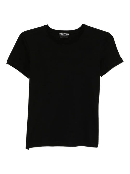 Cotton T-Shirt With Tf Logo Embroidery