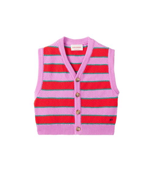 Striped cotton sweater vest