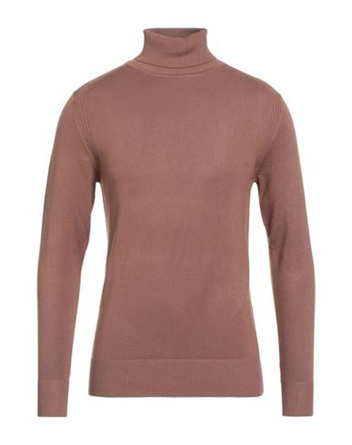 Man Turtleneck Light brown Size XXL Viscose, Polyamide