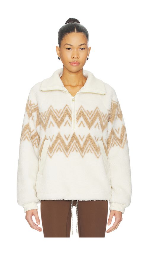 Varley Hendrik Half Zip Sherpa Jacket in Cream. - L also in M, S