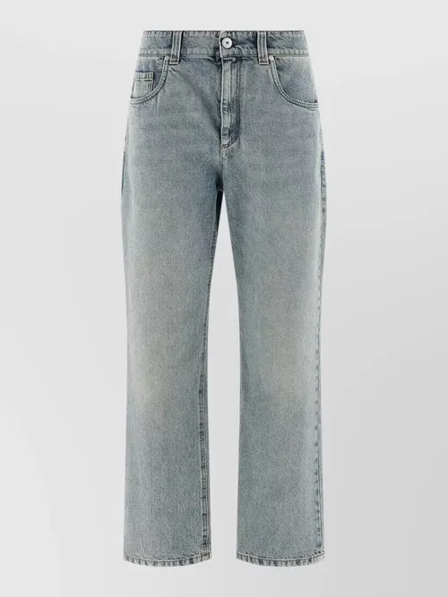 Brunello Cucinelli - retro style jeans belt loops five pocket