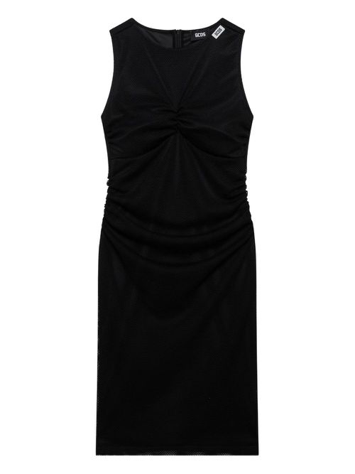 GCDS draped midi dress - Black