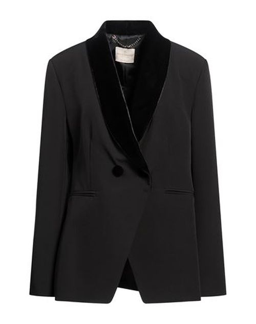 Woman Blazer Black Size XL Polyester, Elastane