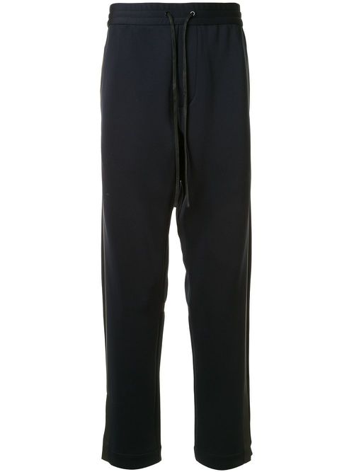 Side stripe track pants - Blue