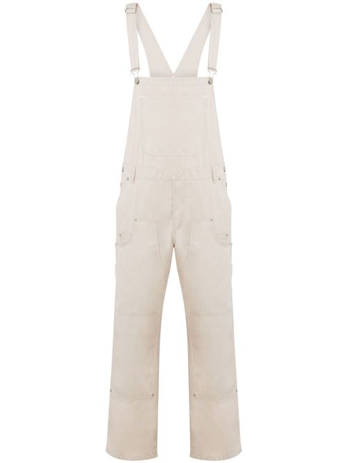 Logo-patch jumpsuit - Neutrals