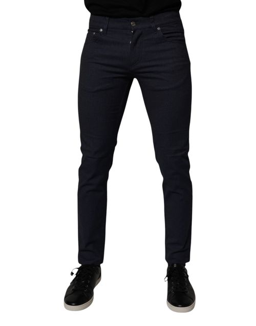 Cotton Stretch Skinny Denim Jeans — Navy