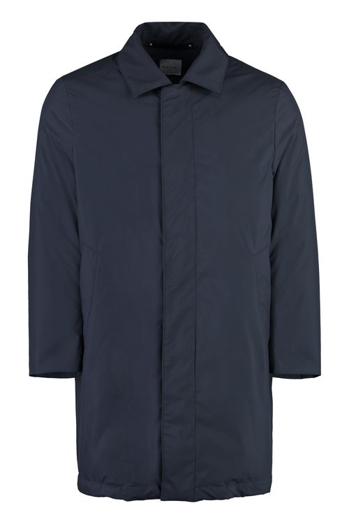 Technical Fabric Coat — Navy