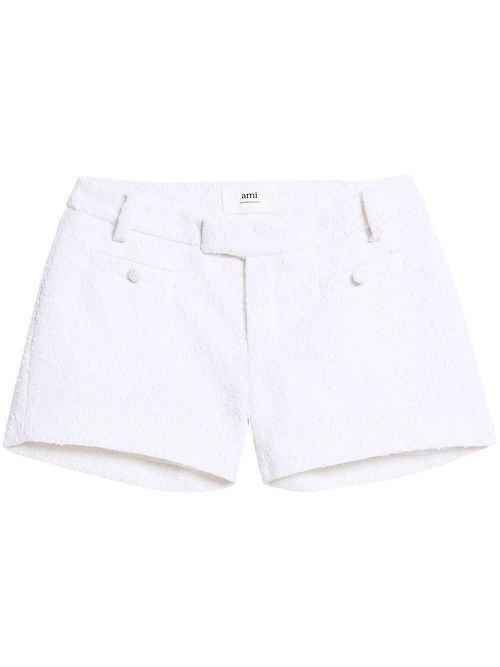 Tweed tailored shorts - White