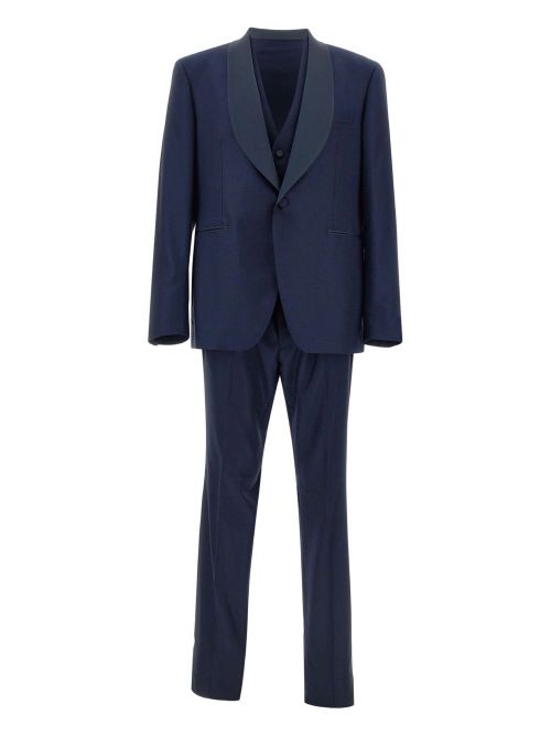 Tagliatore shawl-lapel three-piece suit - Blue