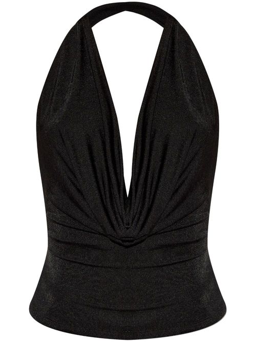Draped-detail blouse - Black