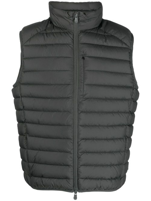 Zip-up padded gilet - Green