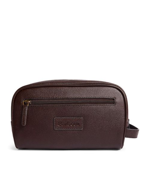 Grained Leather Wash Bag