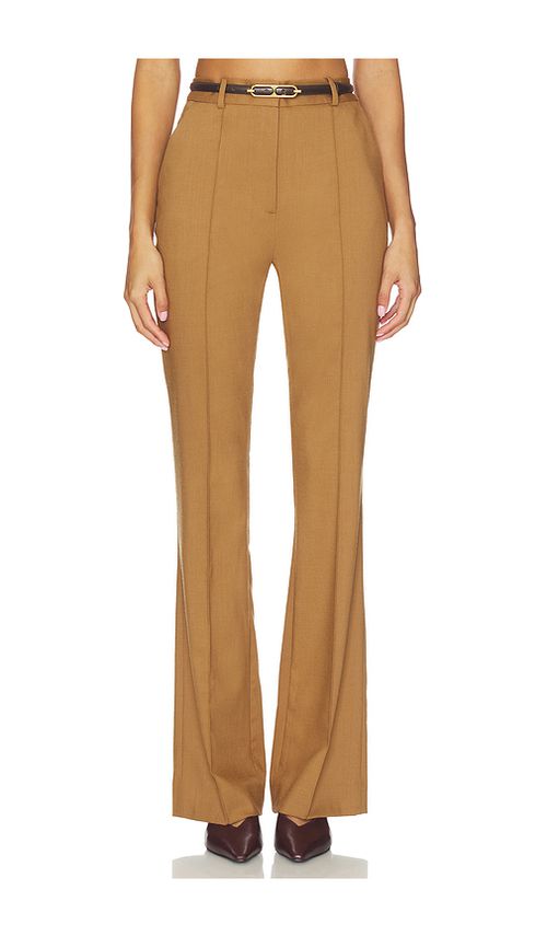 Veronica Beard Gracie Pant With Belt in Dark Acorn. 8 also , 10, 2