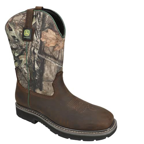 Skechers Men's John Deere Rowood Moss Burrow Waterproof Wellington Western Boot