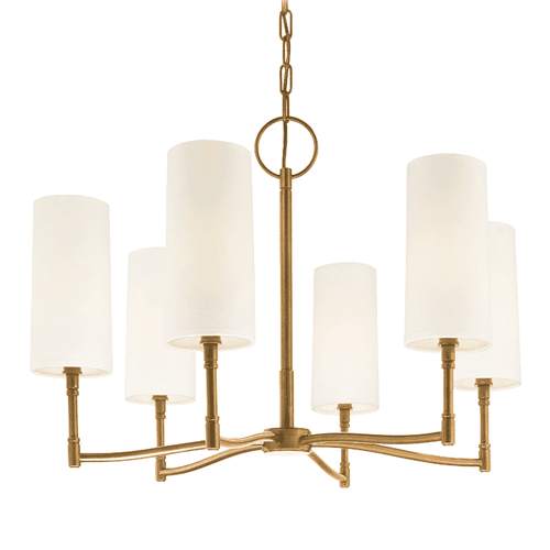 Dillon 6-Light 25" Chandelier in Aged Bra