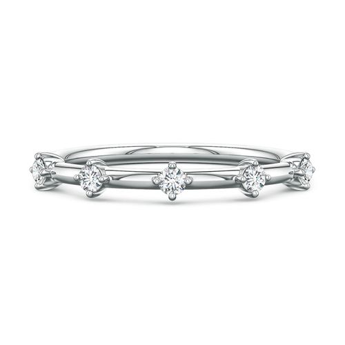 Angara 2 MM Round Lab-Grown Diamond Five-Stone Station Ring in Platinum