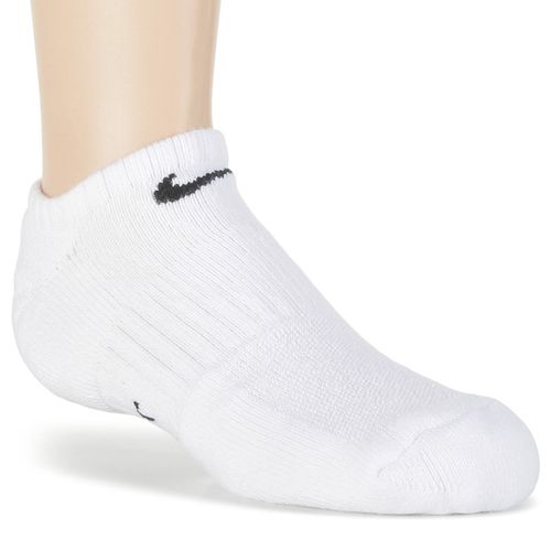 6 Pack Medium Everyday Cushioned No Show Socks (White/Black)