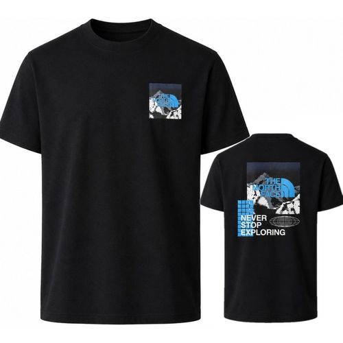 The North Face Mens Energy Graphic Logo T Shirt in Black Cotton - Large