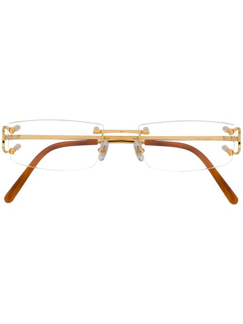 Rectangular frame glasses - Gold