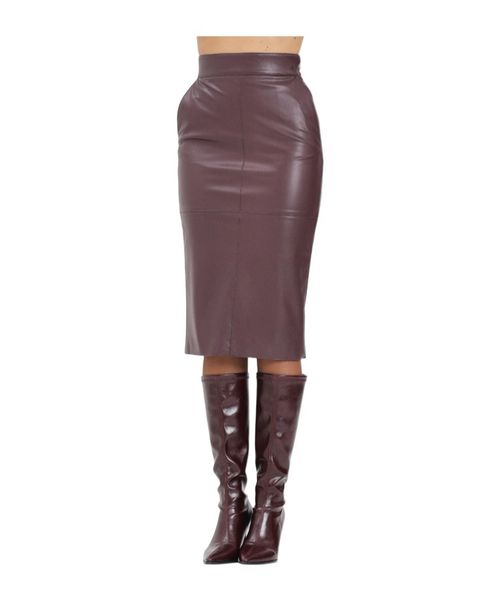 Pencil skirt with jewel clasps