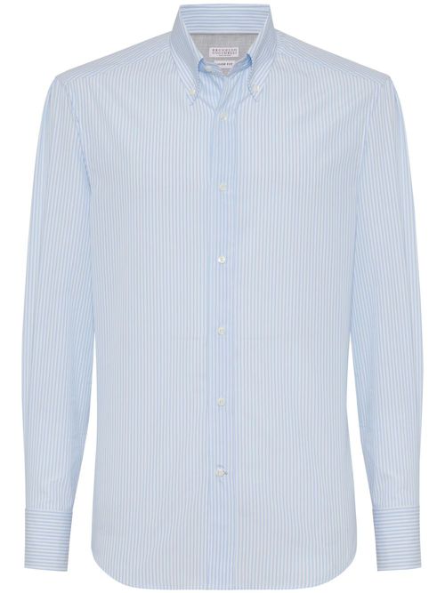 Striped cotton shirt - Blue