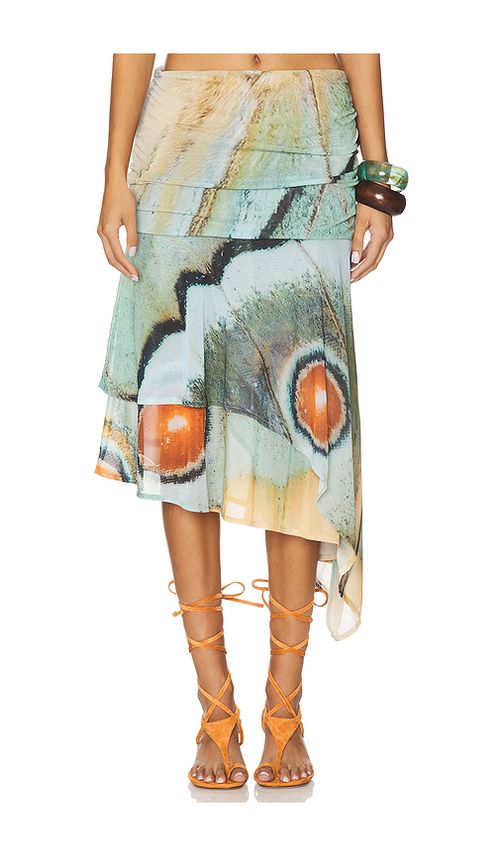 Feners Festa Skirt Marbre in Baby Blue. L. Also in S, XS