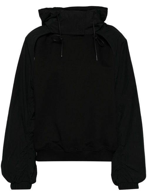 Mock neck hoodie - Black