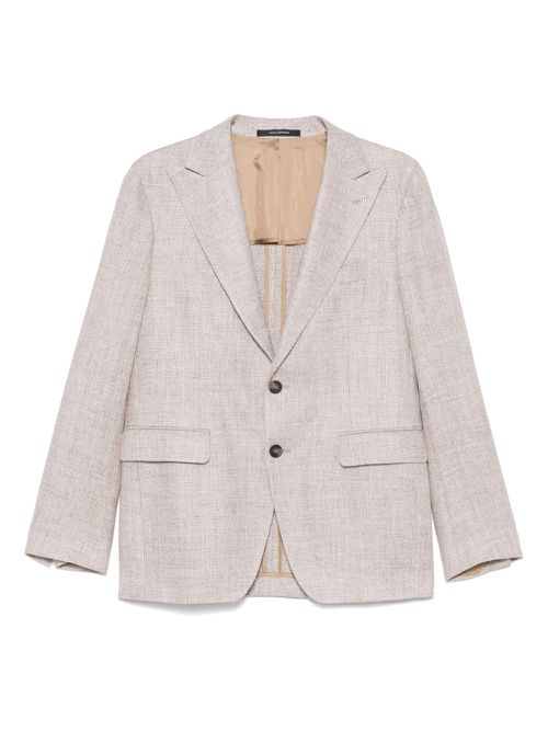 Tagliatore textured blazer - Brown