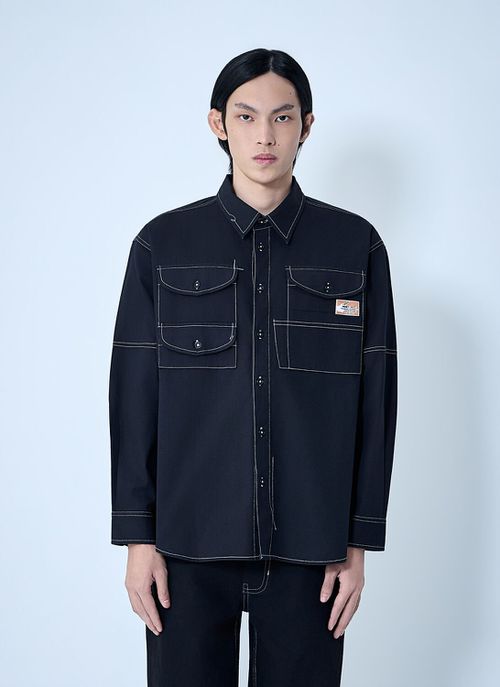 Contrast Stitch Utility Shirt