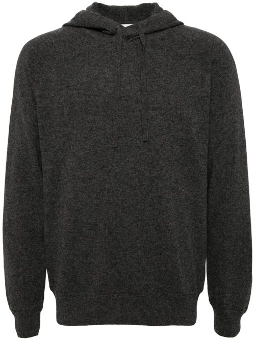 Long-sleeved cashmere hoodie - Grey