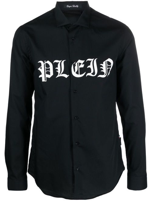 Gothic Plein logo-print shirt - Black