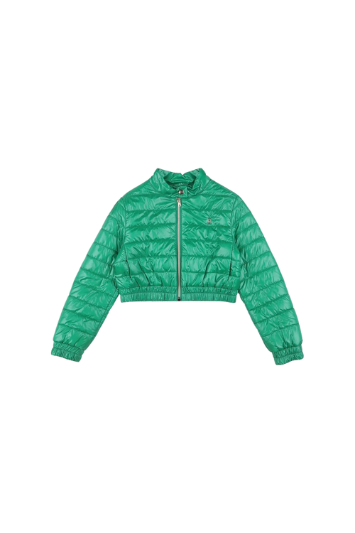 Quilted Nylon Down Jacket — Green