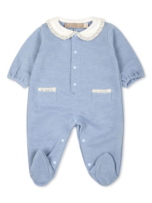 Peter pan-collar babygrow - Blue