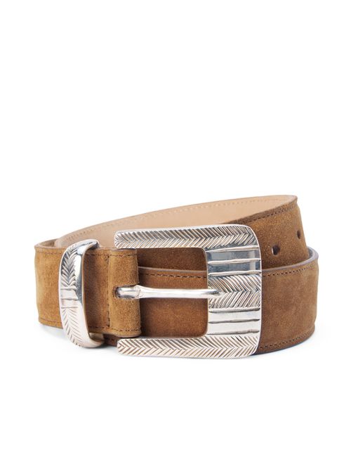 Aya Belt In Cognac Suede