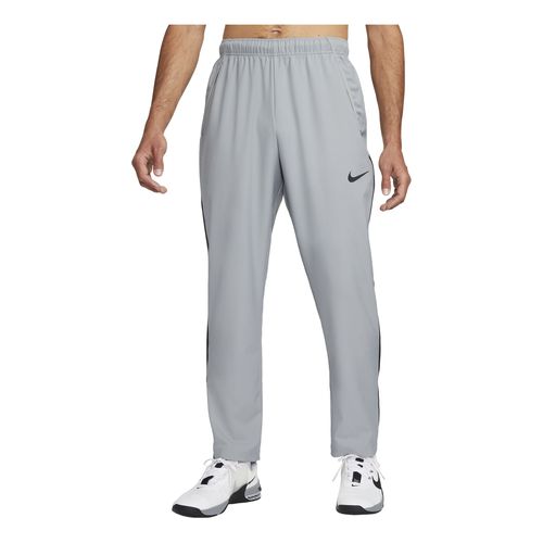 Men's Dri-FIT Solid Color Logo Straight Breathable Sports Pants/Trousers/Joggers Gray