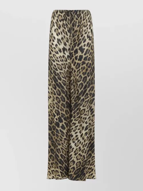 Roberto Cavalli - wide leg animal motif jacquard trouser