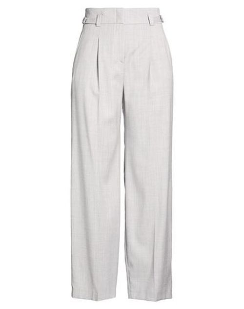Woman Pants Light grey Size 12 Virgin Wool, Elastane