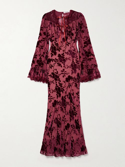 flower tapestry embroidered dress farm rio FARM Rio Floral Midi Dress main image 1