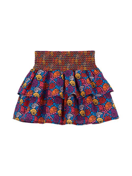 Noumea Sea Shells cotton skirt - 390 NAVY / BLUE