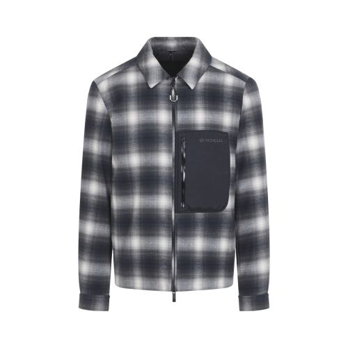 Black Plaid Shirt Jacket