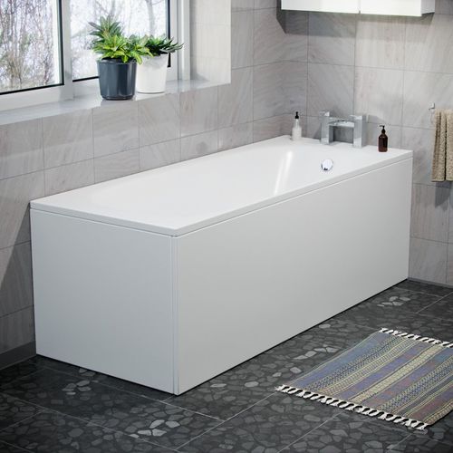 Modern High Gloss White 1700mm Front Bath Panel Acrylic Bathroom