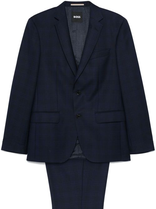 Tartan-check suit - Blue