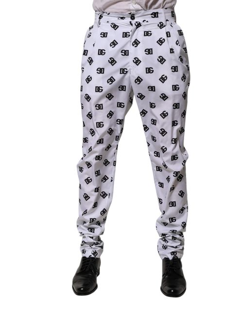 Logo-Print Polyester Trousers — White