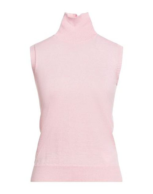Woman Turtleneck Pink Size M Virgin Wool
