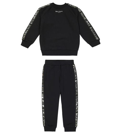 Cotton fleece sweatshirt and sweatpants set