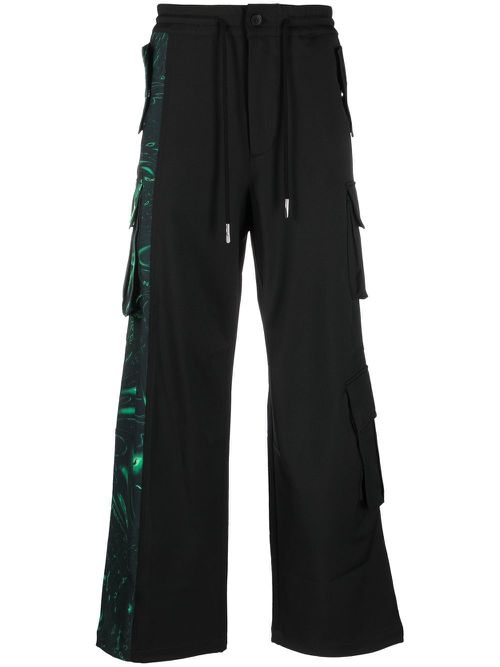 Graphic logo track pants - Black