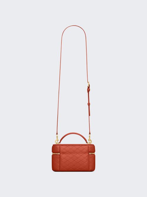 Gaby Vanity Bag In Lambskin Dark Mandarin