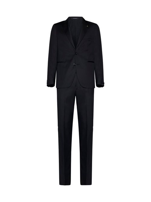 Virgin Wool Pant Suit — Black