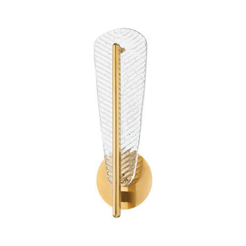 Aged Brass LED Wall Sconce from the Passaic Collection